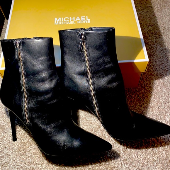 Michael Kors Keke Bootie Black Leather
